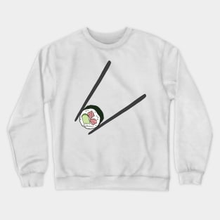 Sushi and Chopsticks Illustration Crewneck Sweatshirt